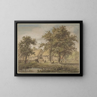 Adrianus de Visser - Landscape with a Farmhouse.webp
