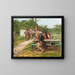 Die Boulespieler - Adrien Moreau — gerahmtes Bild an der Wand