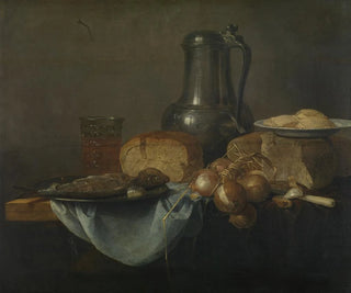 Ae van Rabel - Still Life with Fish Bread and Onions.webp