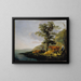 Vieh in der Nähe eines Flusses - Aelbert Cuyp — gerahmtes Bild an der Wand