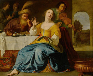 Aelbert Jansz van der Schoor - Musical party before a laid table with a landscape through a doorway beyond.webp