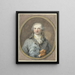 Portrait eines Gentlemans in einem ovalen Rahmen - Aert Schouman — gerahmtes Bild an der Wand