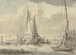 Aert Schouman - Zeilschepen op de rivier bij Dordrecht.webp