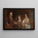 Hermanus Boerhaave (1668-1738), Professor für Medizin an der Universität Leiden, mit seiner Frau Maria Drolenvaux (1686-1746) und ihrer Tochter Johanna Maria (1712-91) - Aert de Gelder — gerahmtes Bild an der Wand