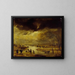 Eine Winterlandschaftsszene - Aert van der Neer — gerahmtes Bild an der Wand