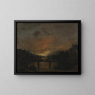 Aert van der Neer - Fire at Amsterdam by Night.webp