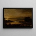Landschaft mit Kanal bei Dämmerung - Aert van der Neer — gerahmtes Bild an der Wand