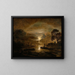 Lumière de lune sur une rivière néerlandaise - Aert van der Neer — gerahmtes Bild an der Wand