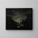 Flusslandschaft bei Mondschein - Aert van der Neer — gerahmtes Bild an der Wand
