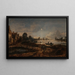 Ansicht des Flusses im Mondschein - Aert van der Neer — gerahmtes Bild an der Wand