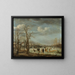 Winterlandschaft in der Nähe einer Stadt mit kahlen Bäumen - Aert van der Neer — gerahmtes Bild an der Wand