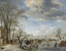 Winter in Holland, Eisszene - Aert van der Neer — Ansicht des Kunstwerks