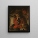 Saint Jérôme dans son bureau à la lueur des bougies - Aertgen Claesz van Leyden — gerahmtes Bild an der Wand