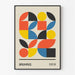Poster Bauhaus - Mehrfarbiges geometrisches Muster