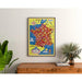 Poster Karte von Frankreich Vintage