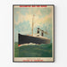 Poster Cherbourg Werbung Vintage – Transatlantik-Passagierschiff American Line