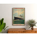 Poster Cherbourg Werbung Vintage – Transatlantik-Passagierschiff American Line