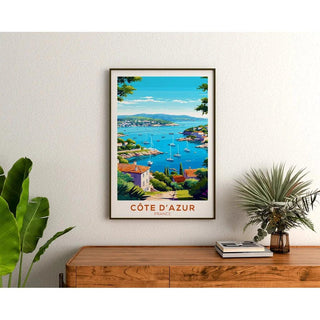 Affiche Côte d'Azur Vintage