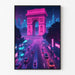 Poster Cyberpunk von Paris - Arc de Triomphe