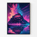 Poster Cyberpunk vom Mont Saint-Michel