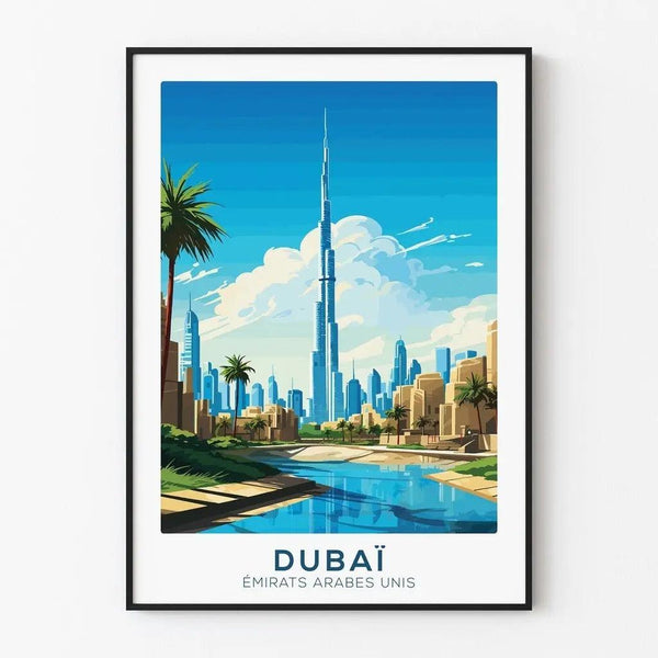 Affiche Dubaï Vintage