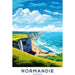 Vintage Poster der Normandie Klippen