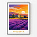 Poster Provence Vintage beim Sonnenuntergang