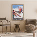 Vintage Winter-Sport-Poster in den Alpen — Ansicht des Kunstwerks
