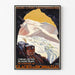 Poster Zug des Mont-Blanc - Bionnassay-Gletscher Vintage — gerahmtes Bild an der Wand