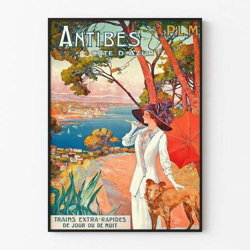 Affiche Vintage - Antibes - Côte d'Azur