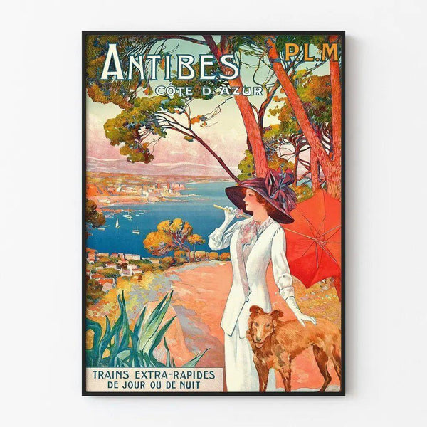 Affiche Vintage - Antibes - Côte d'Azur