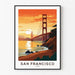 Vintage-Poster des Golden Gate von San Francisco