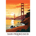 Vintage-Poster des Golden Gate von San Francisco