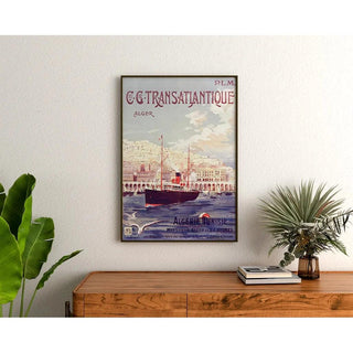 Vintage-Poster - Compagnie Générale Transatlantique, Marseille-Alger