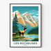 Vintage-Poster der kanadischen Rocky Mountains