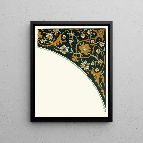 Fliesenplatten mit ornamentalen Fliesen der afghanischen Grenzkommission Pl 16 - Afghanische Grenzkommission — gerahmtes Bild an der Wand