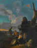 Soldats diskutieren in der Nähe der römischen Ruinen - Nach Andrea Locatelli — Ansicht des Kunstwerks