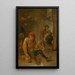 Bauern mit Pfeife rauchend - Nach David Teniers — gerahmtes Bild an der Wand
