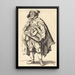 Der Spieler der Laute - Nach Jacques Callot — gerahmtes Bild an der Wand