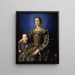 Portrait von Aliénor von Toledo mit ihrem Sohn Giovanni de' Medici - Agnolo Bronzino — gerahmtes Bild an der Wand