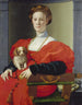 Portrait einer Dame in Rot Francesca Salviati - Agnolo Bronzino — Ansicht des Kunstwerks