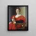 Portrait einer Dame in Rot Francesca Salviati - Agnolo Bronzino — gerahmtes Bild an der Wand