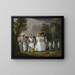 Frauen of Farbe mit ihren Kindern und Dienern in einer Landschaft - Agostino Brunias — gerahmtes Bild an der Wand