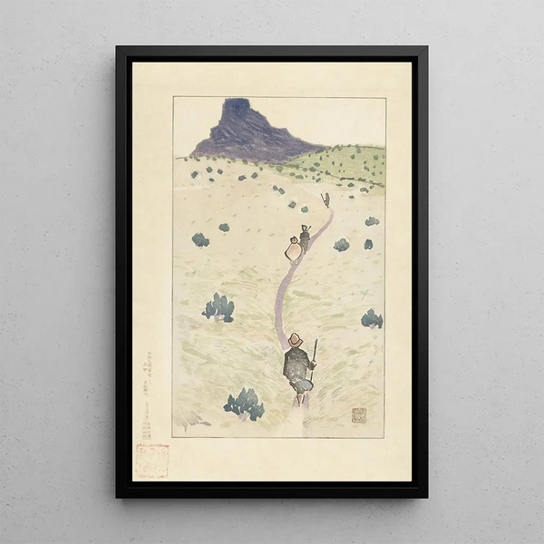 Le mont Rokko - Akamatsu Rinsaku — gerahmtes Bild an der Wand