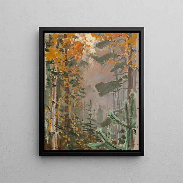 Herbstlandschaft - Akseli Gallen-Kallela — gerahmtes Bild an der Wand