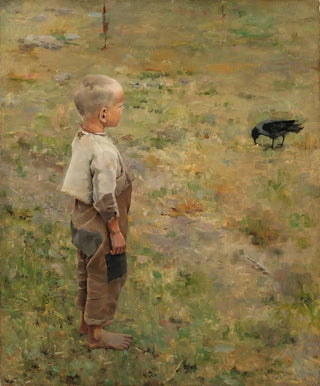 Akseli GallenKallela - Boy With A Crow.webp