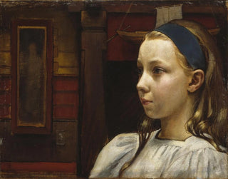 Akseli GallenKallela - Head of a Girl Little Anna.webp