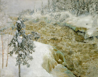 Akseli GallenKallela - Imatra Falls in Snow  Imatra in Winter.webp