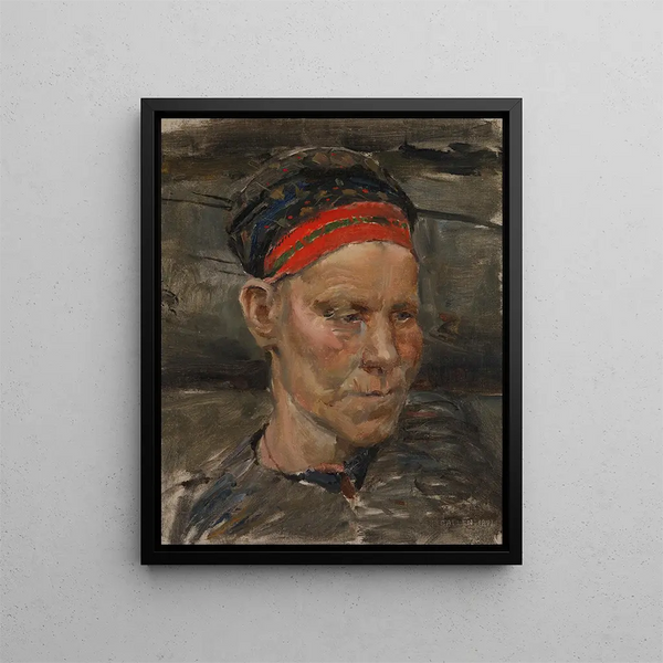 Portrait einer karelischen Frau - Akseli Gallen-Kallela — gerahmtes Bild an der Wand