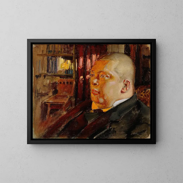 Portrait von Eric O.W. Ehrström - Akseli Gallen-Kallela — gerahmtes Bild an der Wand